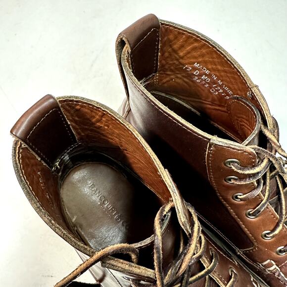 VERY GOOD Rancourt & Co. Harrison Boot Heritage Leather Brown Made in USA 12 D - Picture 8 of 11
